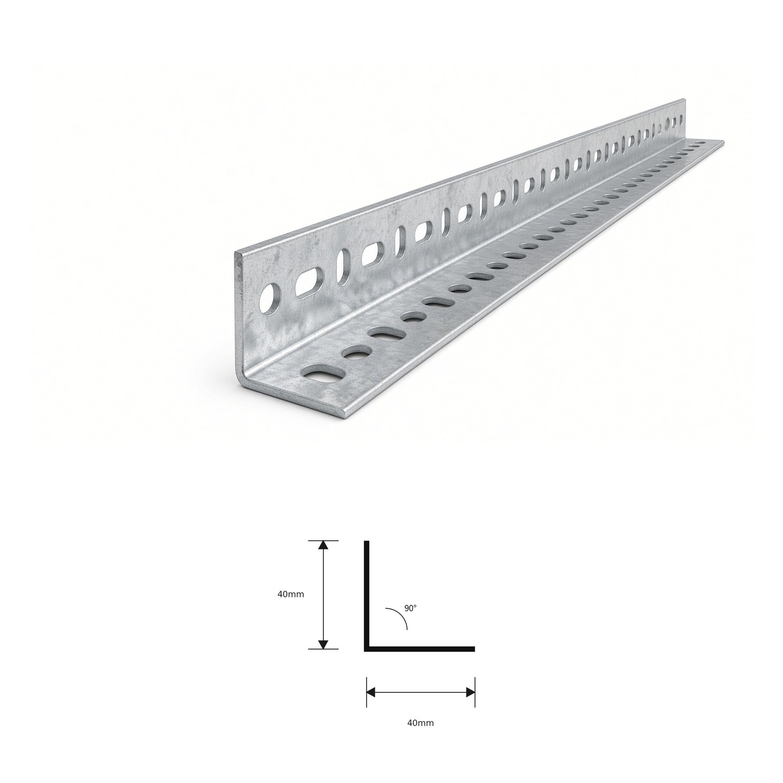 Slotted Angle GP/GI/MS 40X40MM