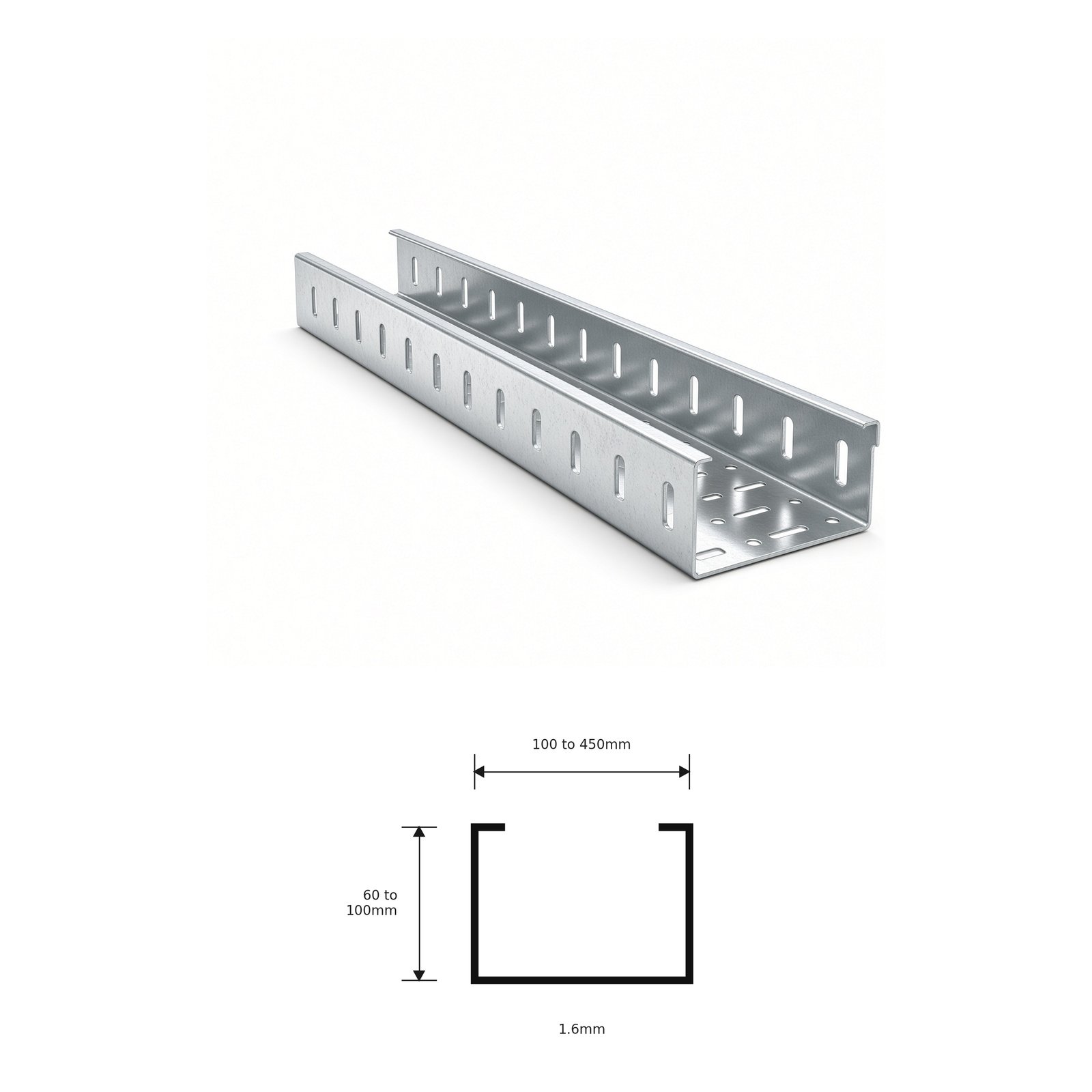 Perforated Cable Tray GP/GI